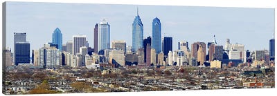 Skyscrapers in a city, Philadelphia, Pennsylvania, USA #4 Canvas Art Print - Philadelphia Skylines