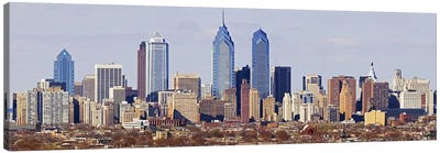 Skyscrapers in a city, Philadelphia, Pennsylvania, USA #5 Canvas Art Print - Philadelphia Art