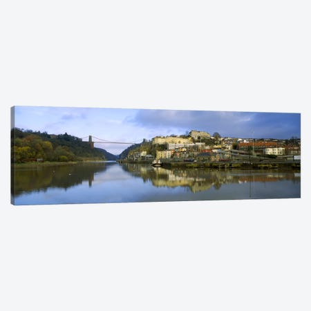 Distant View Of The Clifton Suspension Bridge, England, United Kingdom Canvas Print #PIM5372} by Panoramic Images Canvas Art