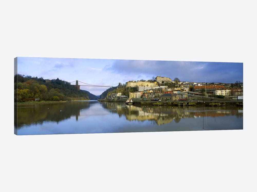 Distant View Of The Clifton Suspension Bridge, England, United Kingdom by Panoramic Images 1-piece Canvas Print