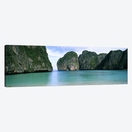 Limestone Cliffs, Maya Bay, Ko Phi Phi Leh, Phi Phi Islands, Krabi Province, Thailand Canvas Print #PIM5377} by Panoramic Images Canvas Art Print