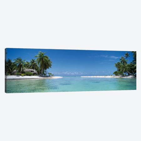 Tropical Landscape, Tikehau, Palliser Islands, French Polynesia Canvas Print #PIM5386} by Panoramic Images Canvas Artwork