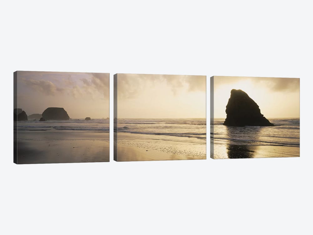 Picturesque View Of The Pacific Ocean, Mendocino County, California, USA by Panoramic Images 3-piece Canvas Wall Art