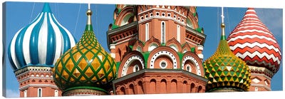 Mid section view of a cathedral, St. Basil's Cathedral, Red Square, Moscow, Russia Canvas Art Print - Russia Art