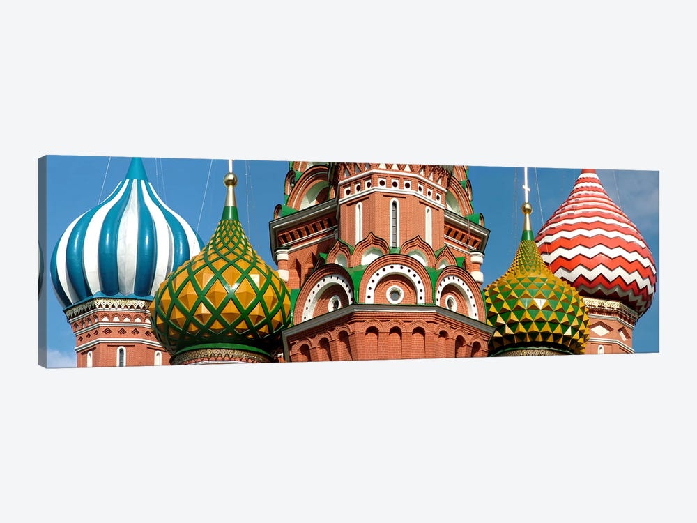 Mid section view of a cathedral, St. Basil's Cathedral, Red Square, Moscow, Russia by Panoramic Images 1-piece Canvas Artwork