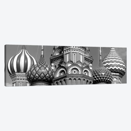 Mid section view of a cathedral, St. Basil's Cathedral, Red Square, Moscow, Russia (black & white) Canvas Print #PIM5399bw} by Panoramic Images Canvas Artwork