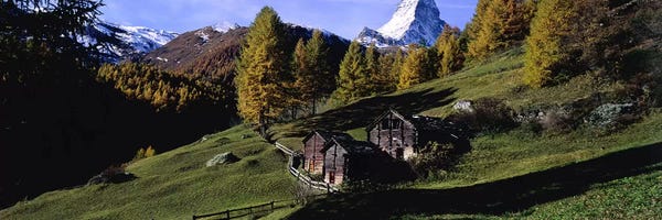 Cabins: Mountainside Cabins, Valais, Switzerland by Panoramic Images
