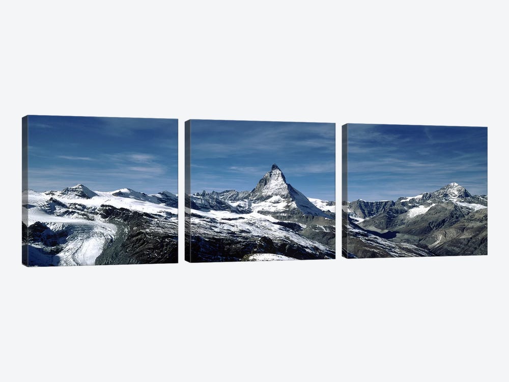 Matterhorn, Valais, Switzerland by Panoramic Images 3-piece Canvas Wall Art