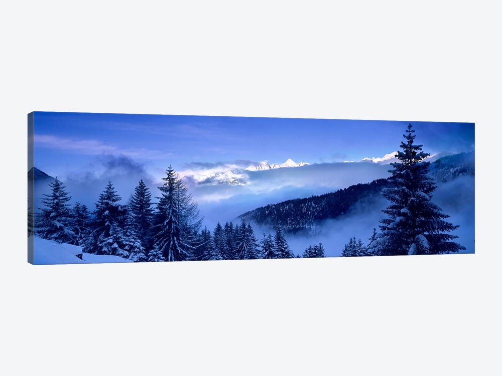 Foggy Winter Day, Simplon Pass, Valais, Switzerland by Panoramic Images 1-piece Canvas Art
