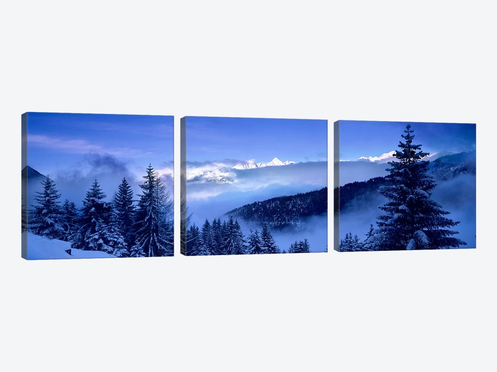 Foggy Winter Day, Simplon Pass, Valais, Switzerland by Panoramic Images 3-piece Canvas Art