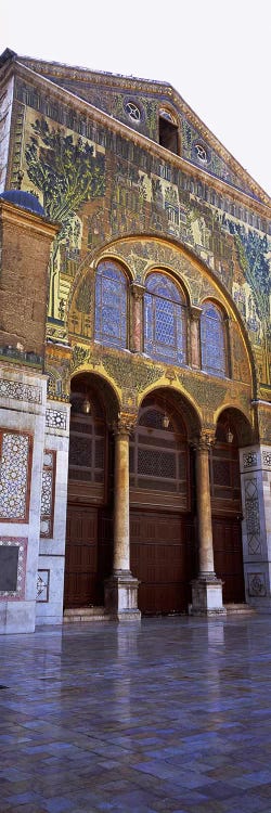 Mosaic facade of a mosque, Umayyad Mosque, Damascus, Syria