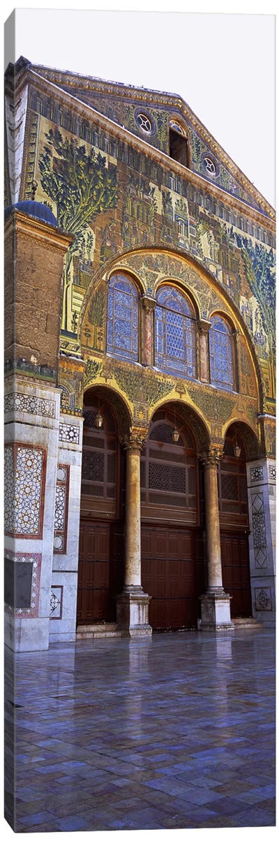 Mosaic facade of a mosque, Umayyad Mosque, Damascus, Syria Canvas Art Print - Syria