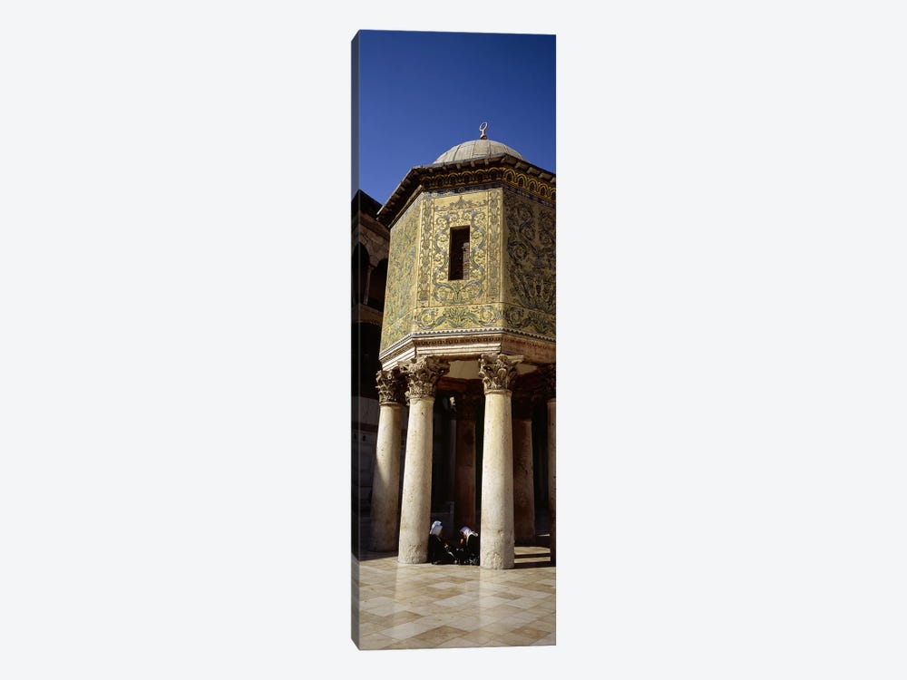 Two people sitting in a mosque, Umayyad Mosque, Damascus, Syria by Panoramic Images 1-piece Canvas Print