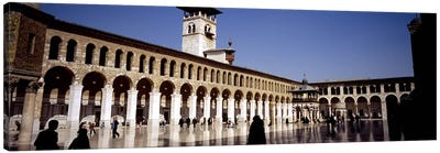 Group of people walking in the courtyard of a mosque, Umayyad Mosque, Damascus, Syria #2 Canvas Art Print - Syria
