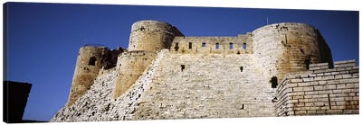 Low angle view of a castle, Crac Des Chevaliers Fortress, Crac Des Chevaliers, Syria Canvas Art Print - Syria