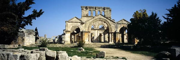 Syria: Old ruins of a church, St. Simeon The Stylite Abbey, Aleppo, Syria by Panoramic Images