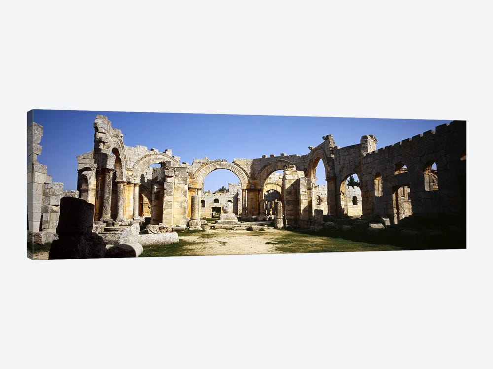 Old ruins of a church, St. Simeon The Stylite Abbey, Aleppo, Syria #2 by Panoramic Images 1-piece Canvas Artwork