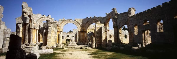 Ancient Ruins: Old ruins of a church, St. Simeon The Stylite Abbey, Aleppo, Syria #2 by Panoramic Images