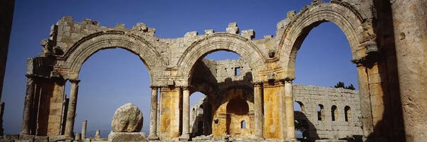 Syria: Old ruins of a church, St. Simeon Church, Aleppo, Syria by Panoramic Images