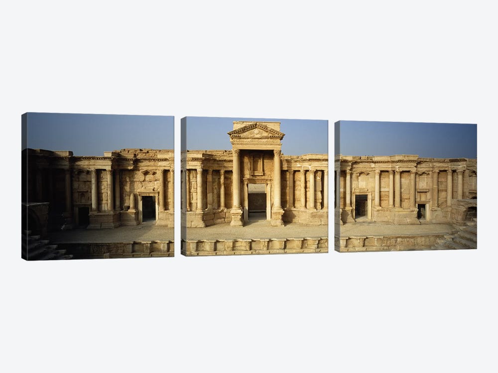 Facade of a building, Palmyra, Syria by Panoramic Images 3-piece Art Print