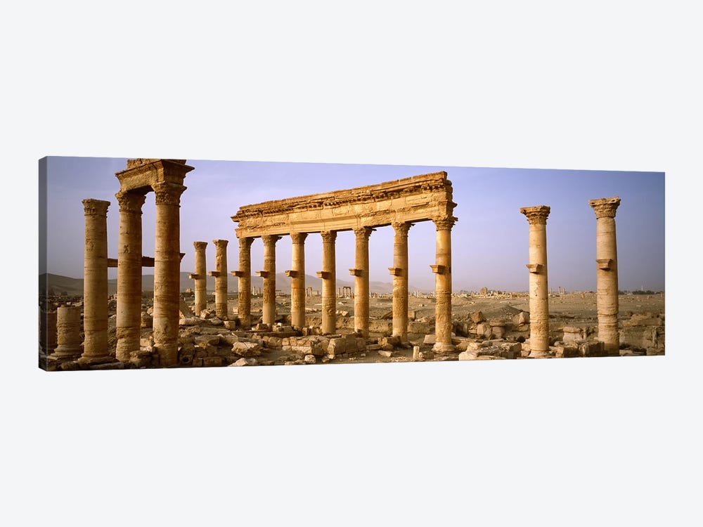 Old ruins on a landscape, Palmyra, Syria by Panoramic Images 1-piece Canvas Wall Art