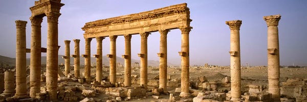 Syria: Old ruins on a landscape, Palmyra, Syria by Panoramic Images