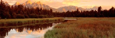 Wilderness Landscape At Sunrise, Grand Teton National Park, Wyoming, USA by Panoramic Images canvas print