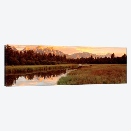 Wilderness Landscape At Sunrise, Grand Teton National Park, Wyoming, USA Canvas Print #PIM544} by Panoramic Images Canvas Wall Art