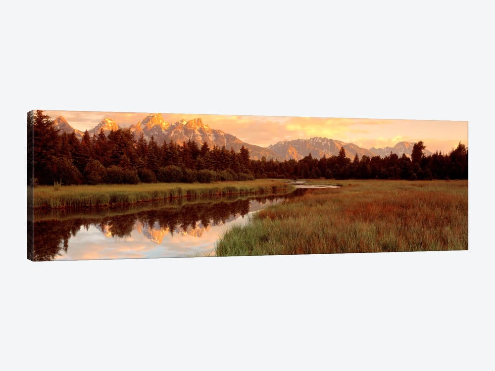 Wilderness Landscape At Sunrise, Grand Teton National Park, Wyoming, USA by Panoramic Images 1-piece Canvas Art