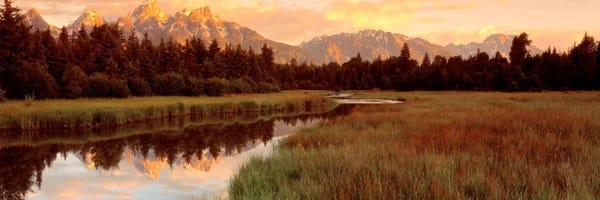 Wilderness Landscape At Sunrise, Grand Teton National Park, Wyoming, USA