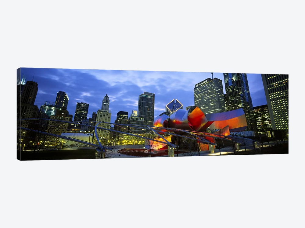 Jay Pritzker Pavillion, Millennium Park, Chicago, Cook County, Illinois, USA by Panoramic Images 1-piece Canvas Artwork
