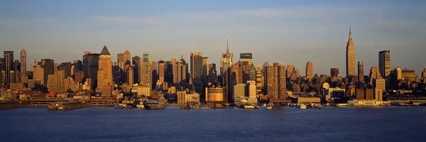 New York City Skylines: Skyscrapers at the waterfront, New York City, New York State, USA #2 by Panoramic Images