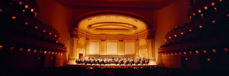 Performers on a stage, Carnegie Hall, New York City, New York state, USA