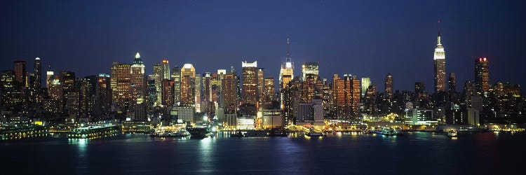 Skyline At Night, Manhattan, New York City, New York, USA