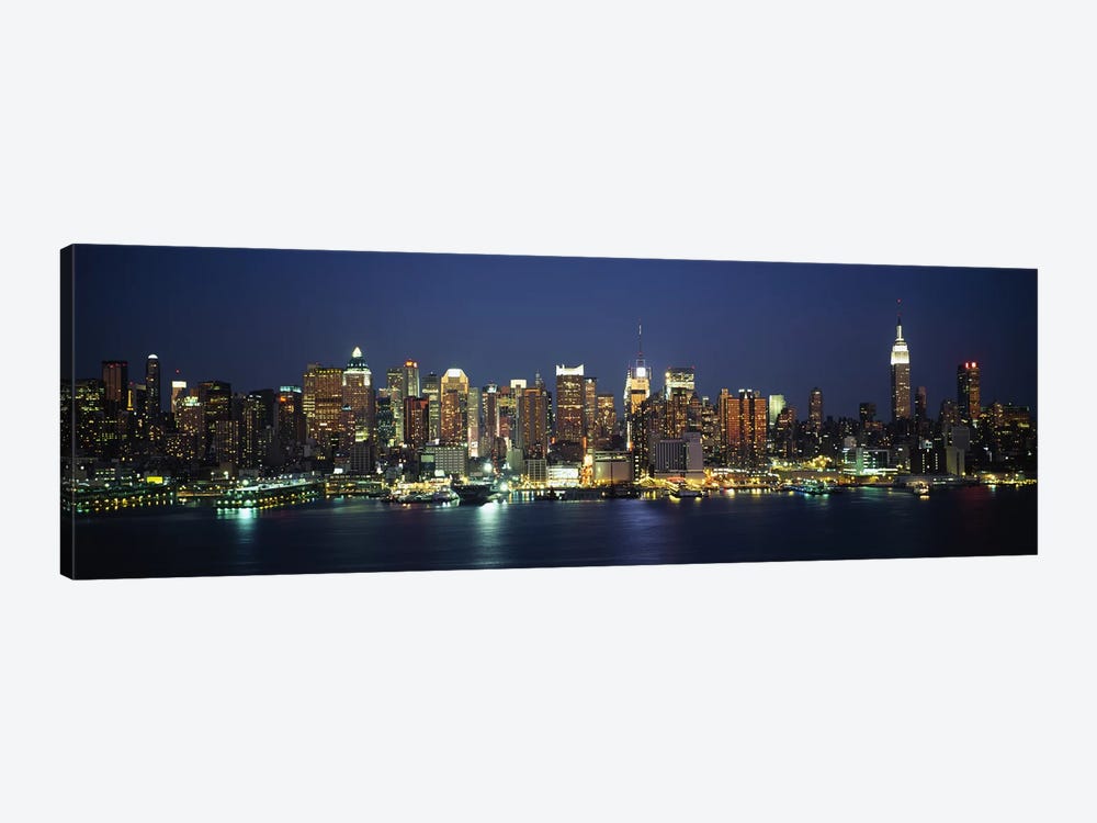 Skyline At Night, Manhattan, New York City, New York, USA by Panoramic Images 1-piece Canvas Art