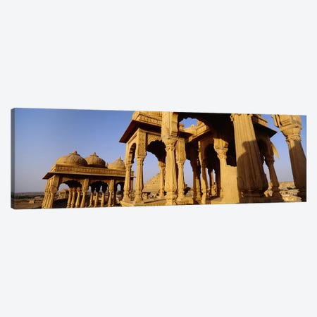 Low angle view of monuments at a place of burial, Jaisalmer, Rajasthan, India Canvas Print #PIM5477} by Panoramic Images Canvas Artwork