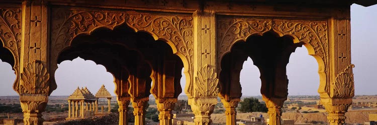 Monuments at a place of burial, Jaisalmer, Rajasthan, India