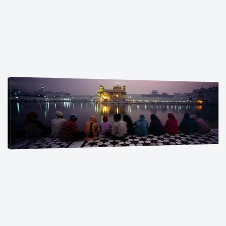 Group of people at a temple, Golden Temple, Amritsar, Punjab, India Canvas Print #PIM5479} by Panoramic Images Canvas Print