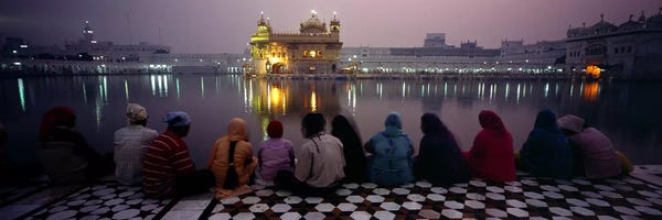 Indian Décor: Group of people at a temple, Golden Temple, Amritsar, Punjab, India by Panoramic Images