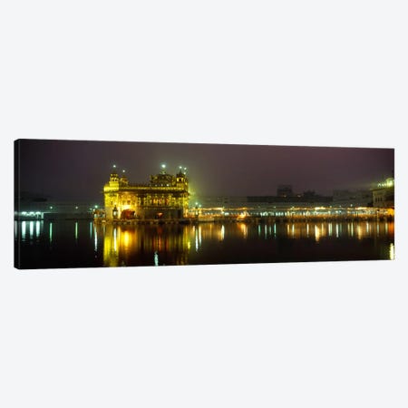 Temple lit up at night, Golden Temple, Amritsar, Punjab, India Canvas Print #PIM5480} by Panoramic Images Canvas Art