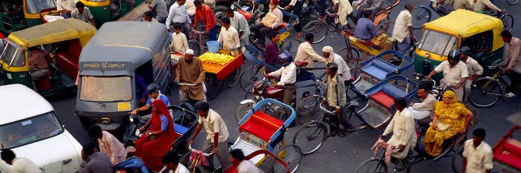 Traffic Jam In Old Delhi, Delhi, India