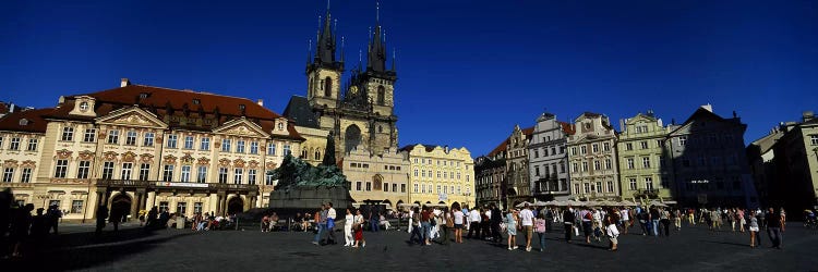 Group of people at a town square, Prague Old Town Square, Old Town, Prague, Czech Republic