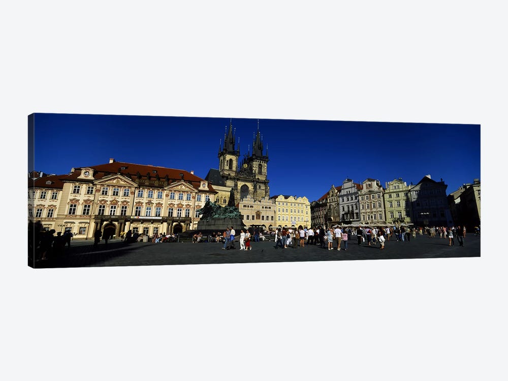 Group of people at a town square, Prague Old Town Square, Old Town, Prague, Czech Republic by Panoramic Images 1-piece Art Print