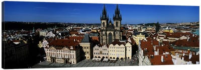 High angle view of a cityscape, Prague Old Town Square, Old Town, Prague, Czech Republic Canvas Art Print - Christian Art