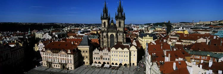 High angle view of a cityscape, Prague Old Town Square, Old Town, Prague, Czech Republic