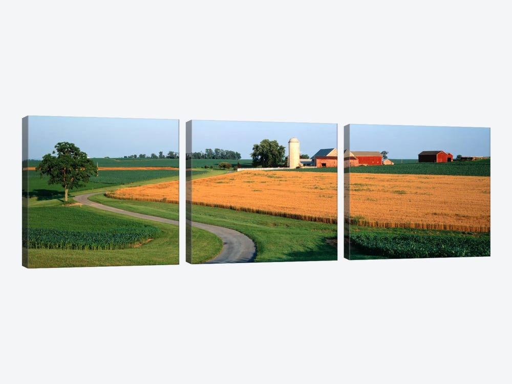 Farm nr Mountville Lancaster Co PA USA by Panoramic Images 3-piece Canvas Art