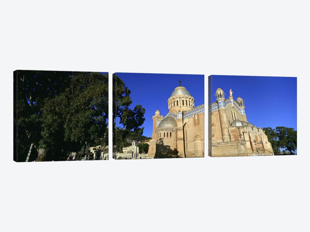Low angle view of a church, Notre Dame D'Afrique, Algiers, Algeria by Panoramic Images 3-piece Canvas Art Print