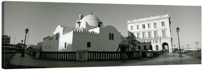 Low angle view of a mosque, Jamaa-El-Jedid, Algiers, Algeria Canvas Art Print - Black & White Art