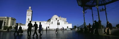 Tourists walking in front of a mosque, Jamaa-El-Jedid, Algiers, Algeria #2 by Panoramic Images multi panel art
