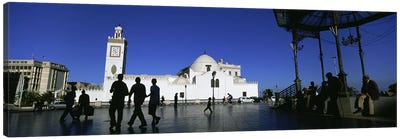 Tourists walking in front of a mosque, Jamaa-El-Jedid, Algiers, Algeria #2 Canvas Art Print - Algeria